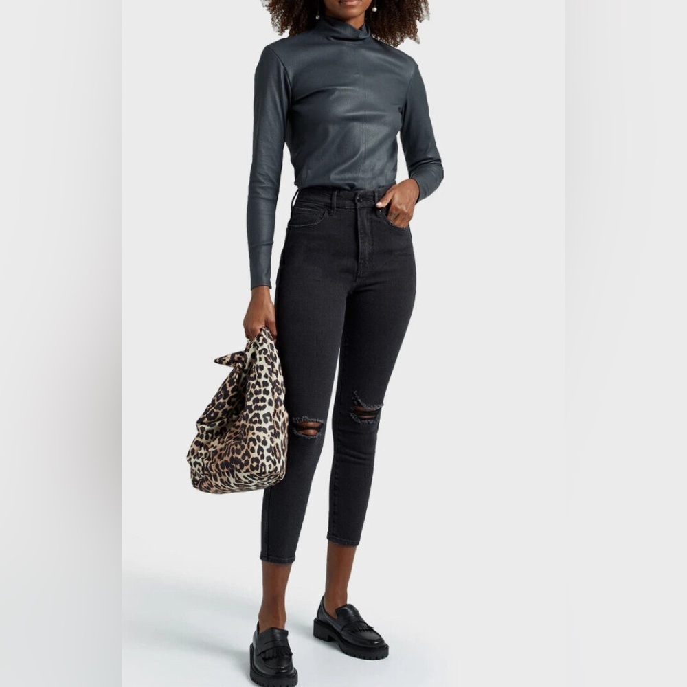 NWT Good American Black Good Waist High Rise Jeans